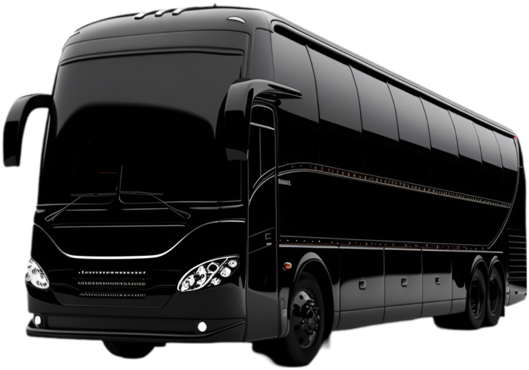 luxury bus on black color